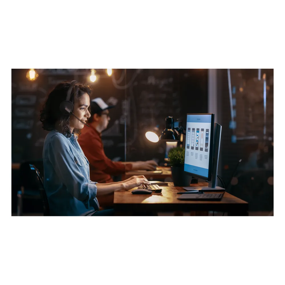 Auriculares mono Yealink BH70 MS Edition/Bluetooth 5.3 con adaptador USB-C y A/35 horas de conversación/Cancelación de ruido con 3 micrófonos – vista 3