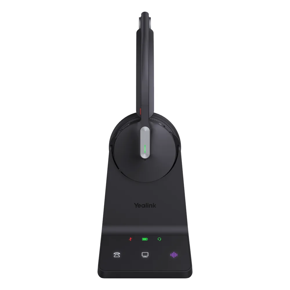 Auriculares mono Yealink WH64 edición UC/ Base DECT y auriculares con Bluetooth integrado/ Cancelación de ruido con 3 micrófonos/ Hasta 32 horas de conversación – vista 2