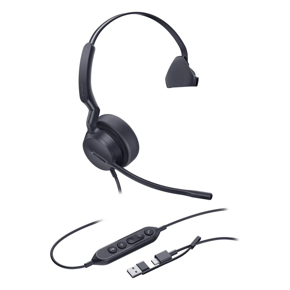 Auriculares Yealink UH42 Mono con cancelación de ruido por USB-C/A e indicador de ocupado, plug and play – vista 2