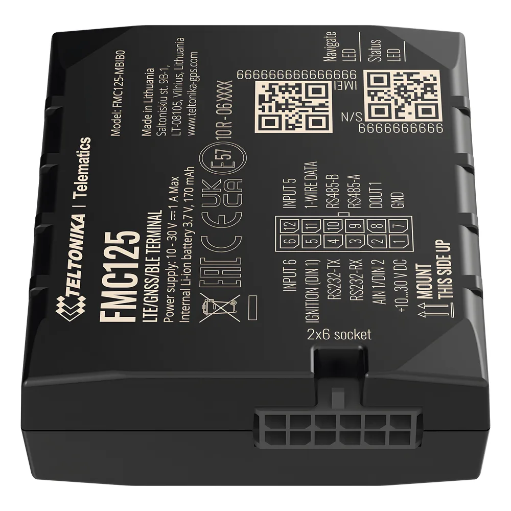 Avanzado Rastreador Vehicular (GPS) 4G LTE CAT 1 y 2G / Identificación de Conductores / Bloqueo Remoto / Detección de Jammer / Sensores Bluetooth / Múltiples I/O / Doble Sim / RS485 / RS232 / DualCam