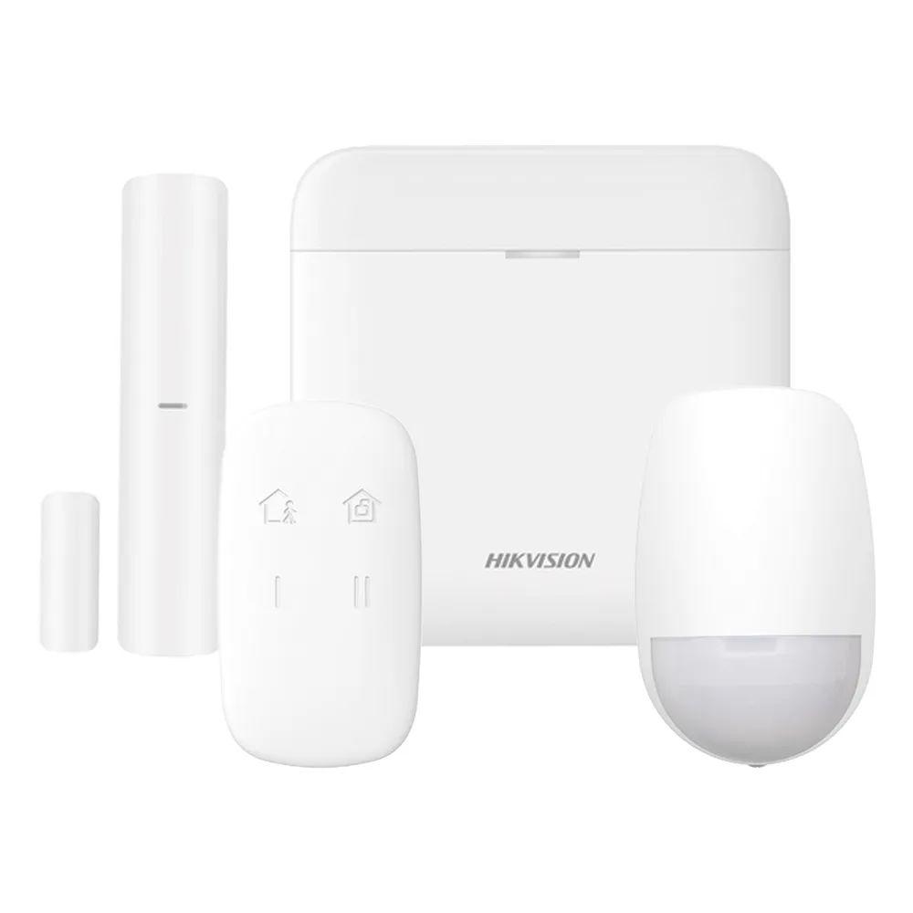 (AX PRO) KIT de Alarma AX PRO / Incluye: 1 Hub con bateria de respaldo / 1 Sensor PIR / 1 Contacto Magnético / 1 Control Remoto / WiFi / Compatible con Hik-Connect P2P