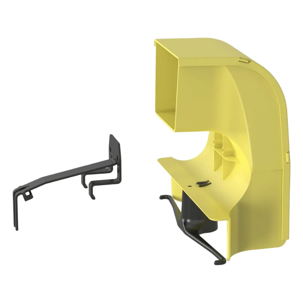 Bajada Para Canaleta FiberRunner™, Uso con Medidas 4x4, 6X4, 12X4, o 24X12, Con Reducción a 4X4, Color Amarillo