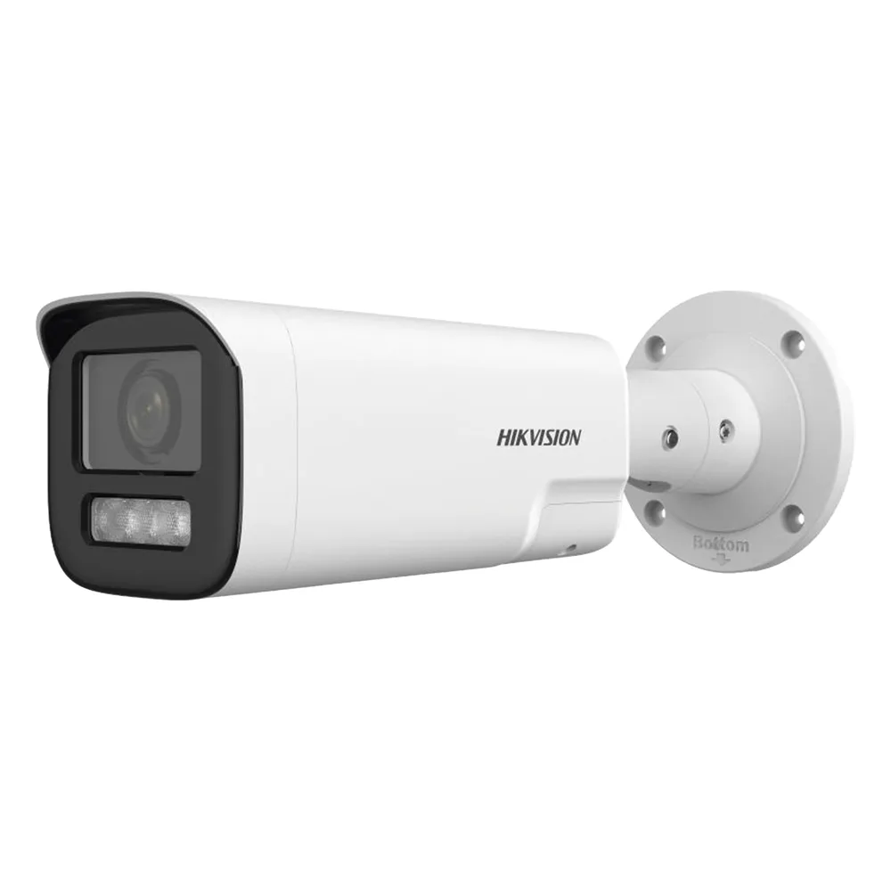 Bala IP 4 Megapíxel / Lente Mot. 2.8 a 12 mm / Dual Light (50 mts IR + 50 mts Luz Blanca) / ACUSENSE Lite / Audio de Dos Vías /  Luz Intermitente y Alerta de Audio / Exterior IP67 / WDR 120 dB / PoE  / Micro SD