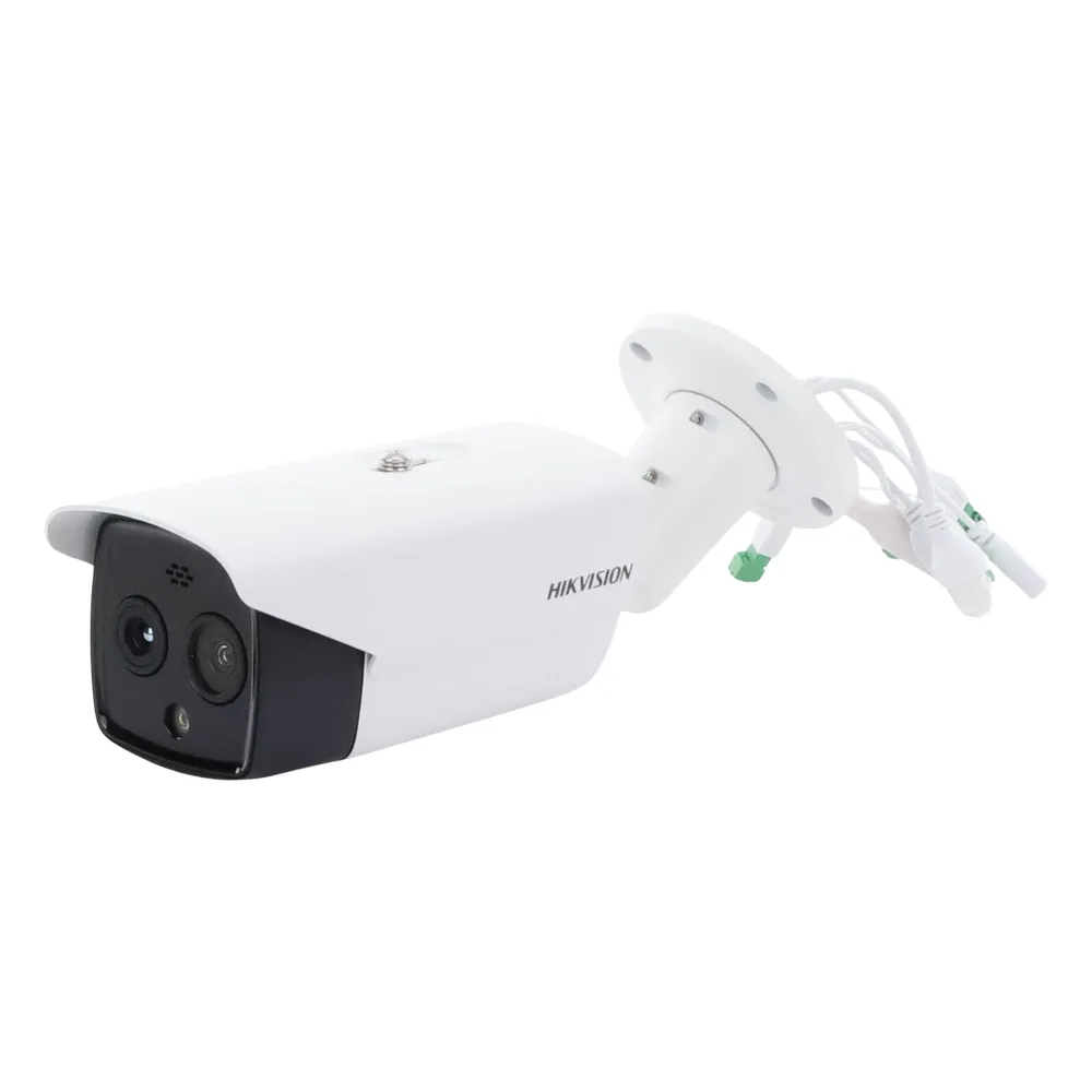 Bala IP Dual / Térmica 6.9 mm (256 x 192) / Óptico 6.4 mm (4 Megapixel) / 30 mts IR / Exterior IP67 / PoE / Termométrica / Detección de Temperatura / Sirena y Luz Intermitente Integrada / Micro SD – vista 2