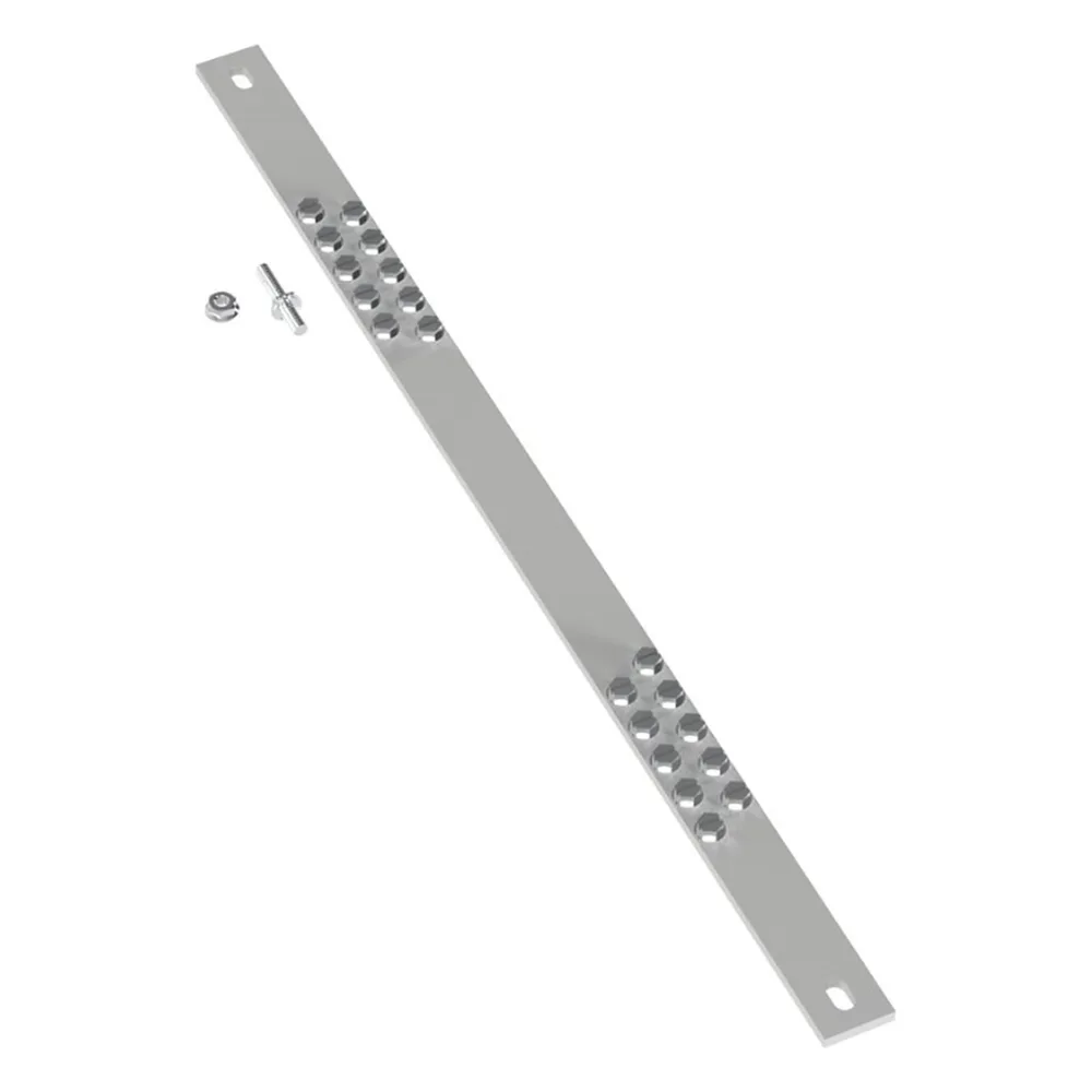 Barra de Conexión a Tierra, Para Rack de 19", Con 20 Orificios Para Conexión Rápida de Equipos, Incluye 20 Tornillos # 12-24 x 1/2" Instalados – vista 2