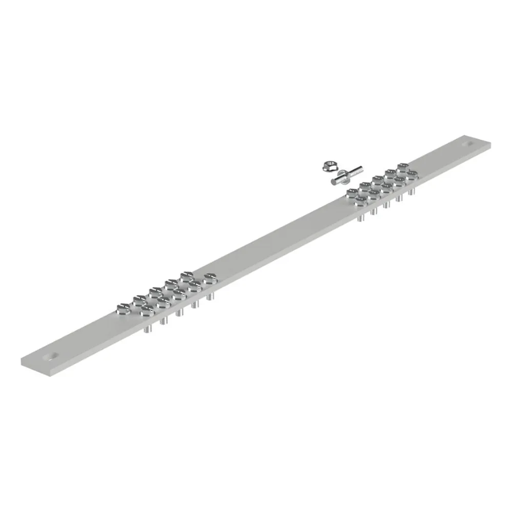 Barra de Conexión a Tierra, Para Rack de 19", Con 20 Orificios Para Conexión Rápida de Equipos, Incluye 20 Tornillos # 12-24 x 1/2" Instalados – vista 3