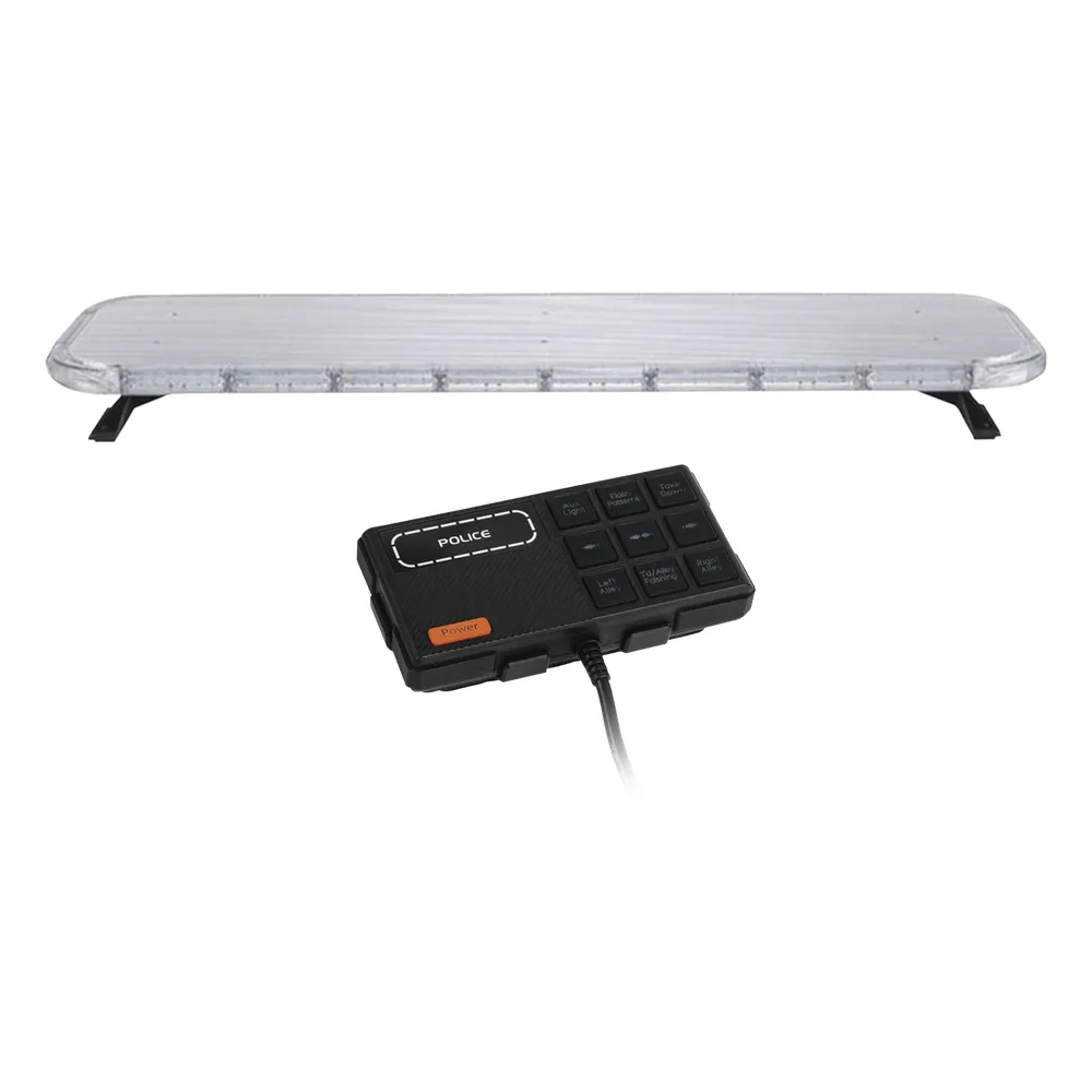 Barra de luces LED de 46" Rojo/Azul/Ambar , De 132 LEDs, Controlador Incluido, Ideal para Equipar Unidades de Seguridad Publica