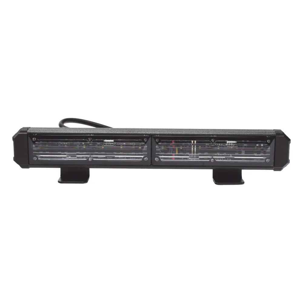 Barra de Luz de Advertencia, 2 Modulos de 6 LED, 11 Pulgadas Rojo / Azul