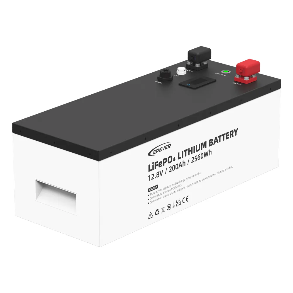 Batería de litio LiFeO4 12.8Vcc, 200Ah, 2.56Kwh, Pantalla LCD para Monitoreo Local, Carcasa Metálica – vista 3