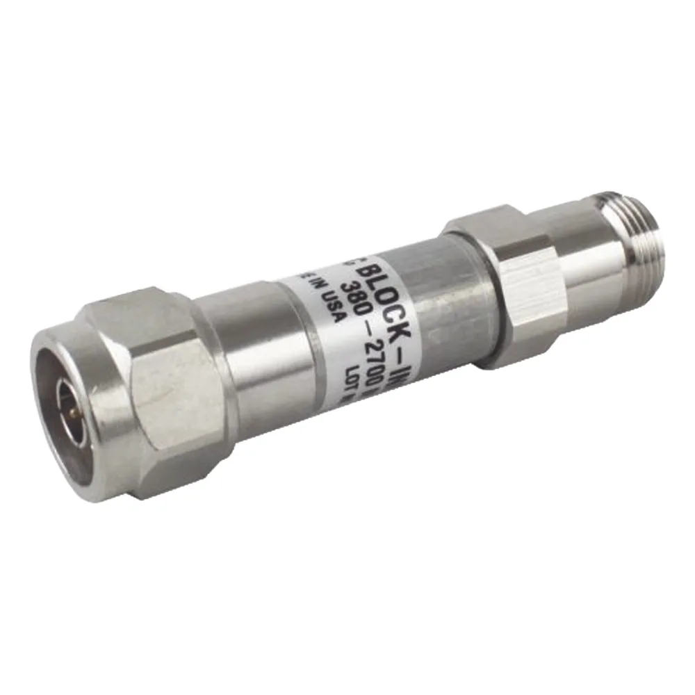 BLOQUEADOR DE DC 250-2700MHz 500W/3kV -164dBc TIPO N IP65 .