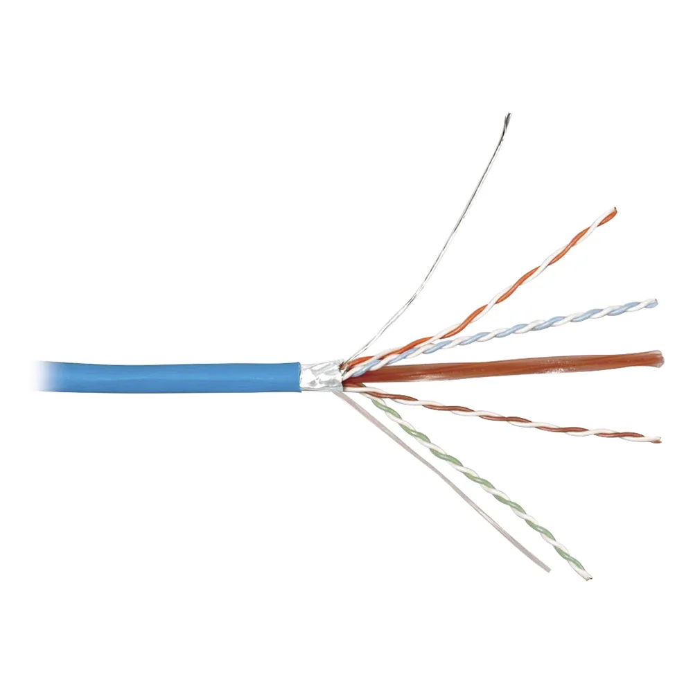 Bobina de Cable Blindado F/UTP de 4 Pares, Z-MAX, Cat6A, Soporte de Aplicaciones 10GBase-T, CMR (Riser), Color Azul, 305 Metros (1000 Pies) – vista 2
