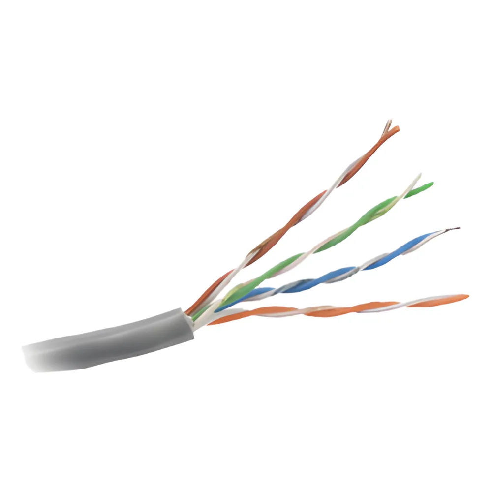 Bobina de Cable de 305 Metros (1000 Pies) UTP Cat5e / Color Gris / UL, CM, Probado a 350 Mhz / Para Aplicaciones de CCTV, Redes de Datos, IP Megapixel, Control RS485