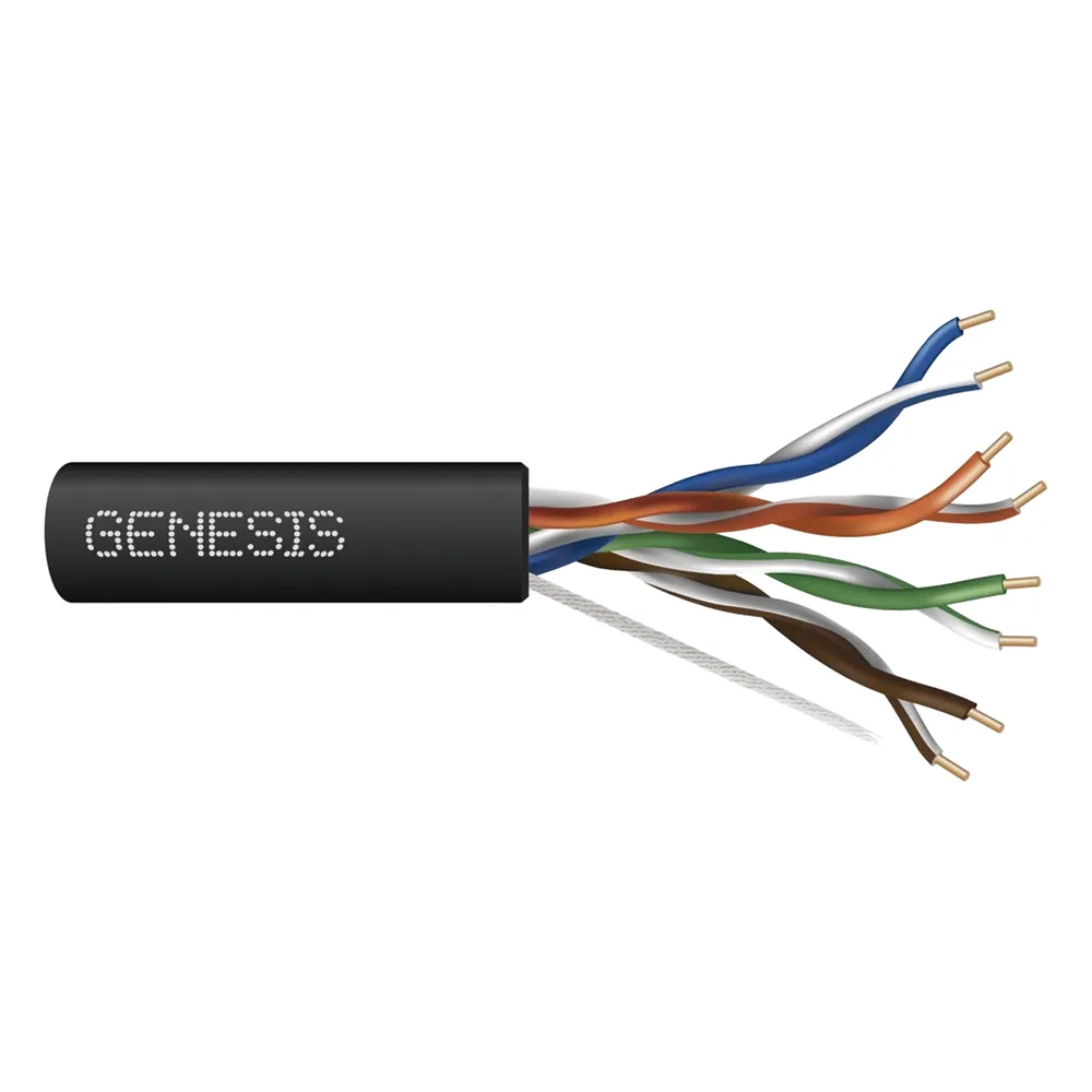 Bobina de Cable de 305 Metros (1000 Pies) UTP Cat6 RISER / Color Negro / UL, CMR SPNLS, Probado a 350 Mhz / Para Aplicaciones de CCTV, Redes de Datos, IP Megapixel, Control RS485
