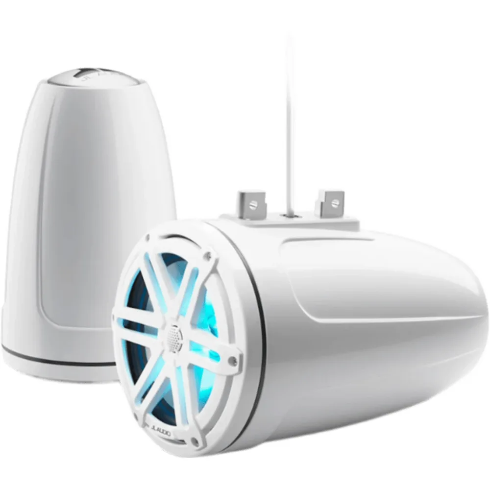Bocina Cerrada para Torre / Coaxial 7.7" / Cono de Polipropileno Relleno de Mica / Tweeter de Cúpula de Seda 19 mm (0.75 in) / 70 W RMS / 90.5 dB / 55 Hz-25 kHz / 4 Ω / Iluminación LED RGB / Rejilla Deportiva en Blanco
