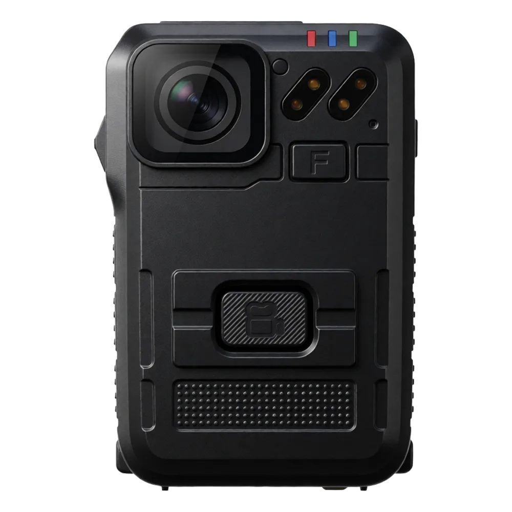 Body Camera para Seguridad, Video Full HD, Descarga de Vídeo automática con estación, Pantalla TFT con indicador de batería y memoria.