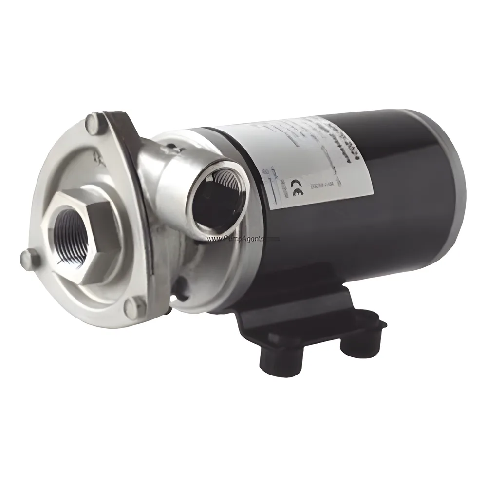 Bomba centrifuga Cyclone de alta presión a 12 Vcd, caudales de 21 GPM, presión máxima de 17 psi, en acero inoxidable