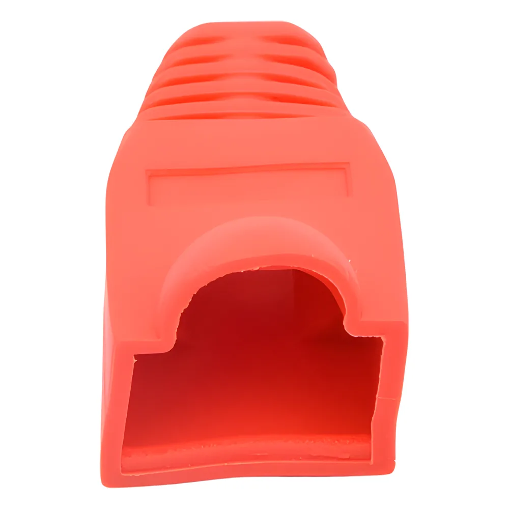 Bota Plástica para Protección de Plug RJ45, Color Rojo
