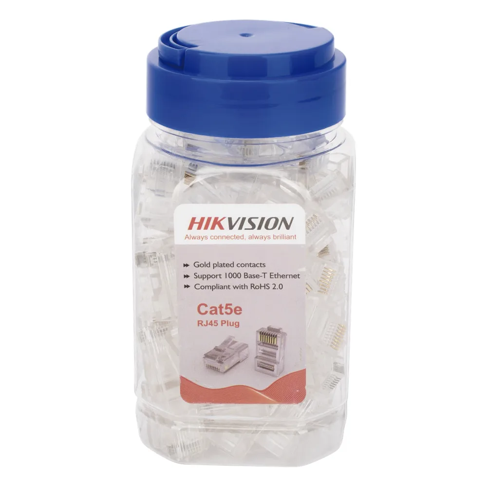 Bote con 100 Piezas de Plug Modular RJ45 / Cat 5e / Chapado en Oro a 30 Micras / Sin Blindaje / Fácil Instalación / Uso Interior / Soporta Norma TIA-568B / Cumple con RoHS 2.0 – vista 2