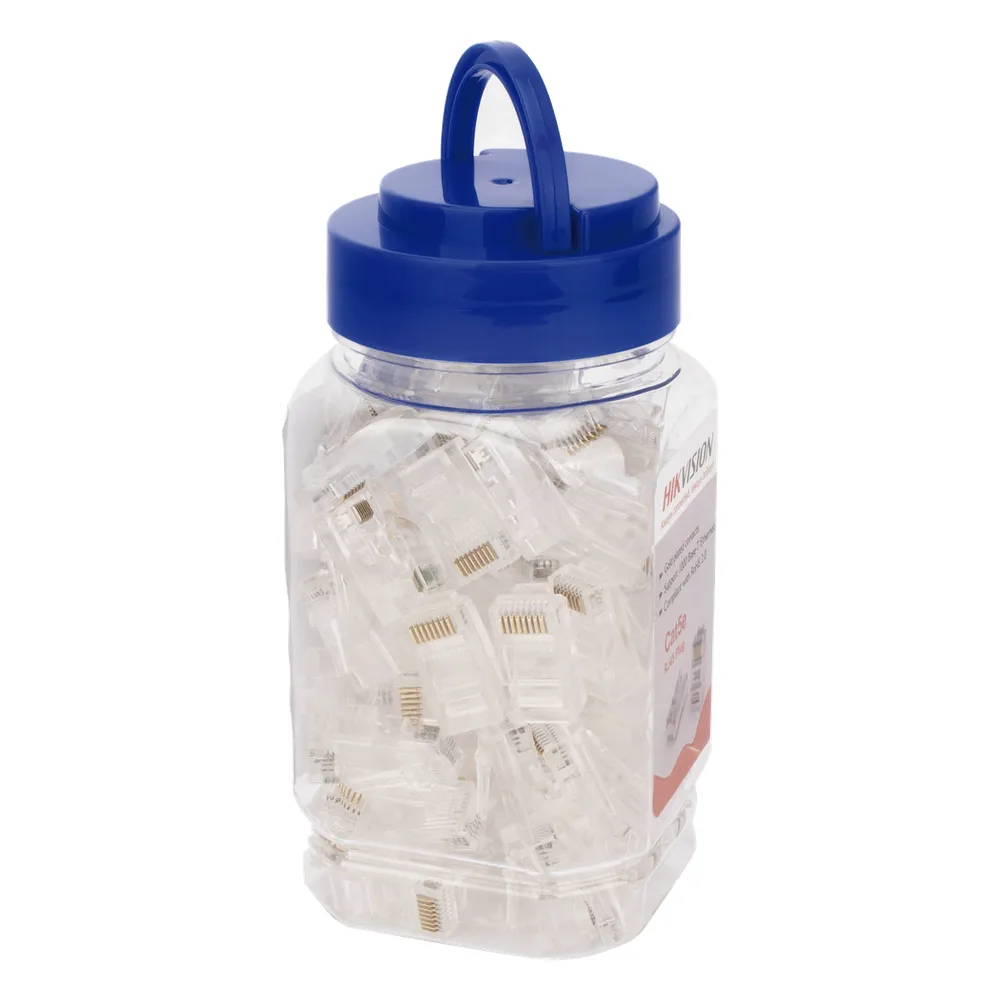Bote con 100 Piezas de Plug Modular RJ45 / Cat 5e / Chapado en Oro a 30 Micras / Sin Blindaje / Fácil Instalación / Uso Interior / Soporta Norma TIA-568B / Cumple con RoHS 2.0 – vista 3