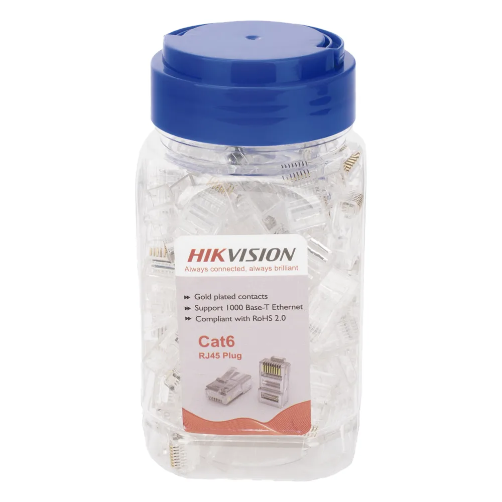 Bote con 100 Piezas de Plug Modular RJ45 / Cat 6 / Chapado en Oro a 30 Micras / Sin Blindaje / Fácil Instalación / Uso Interior / Soporta Norma TIA-568B / Cumple con RoHS 2.0 – vista 2