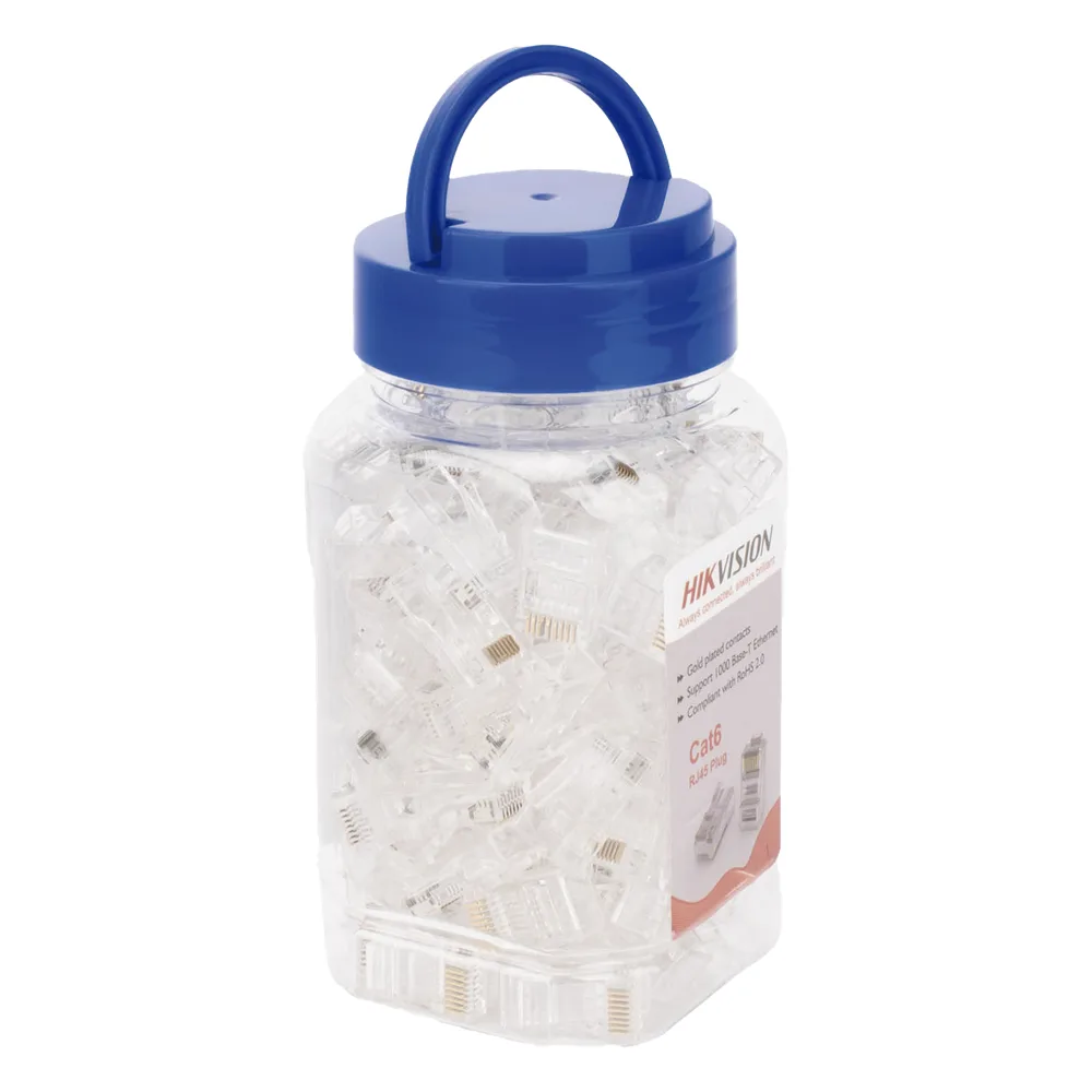 Bote con 100 Piezas de Plug Modular RJ45 / Cat 6 / Chapado en Oro a 30 Micras / Sin Blindaje / Fácil Instalación / Uso Interior / Soporta Norma TIA-568B / Cumple con RoHS 2.0 – vista 3