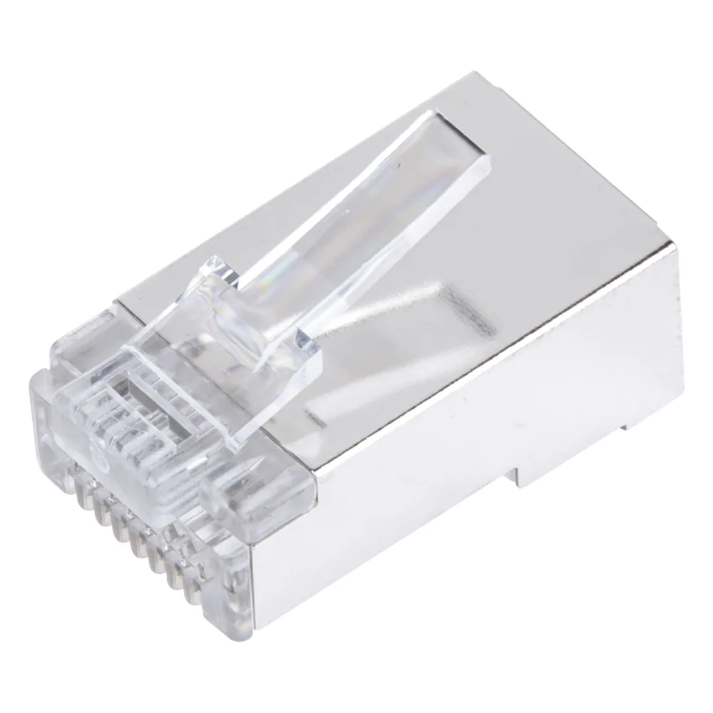 Bote con 100 Plugs Pass Through RJ45 Cat6 Blindado Chapado de Oro a 30 Micras para Durabilidad Extrema – vista 4