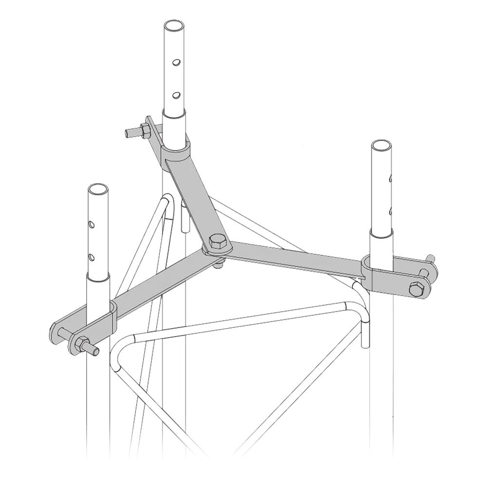 Brida para sujeción de retenida compatible con tramos STZ30G, Galvanizado por Inmersión en Caliente.