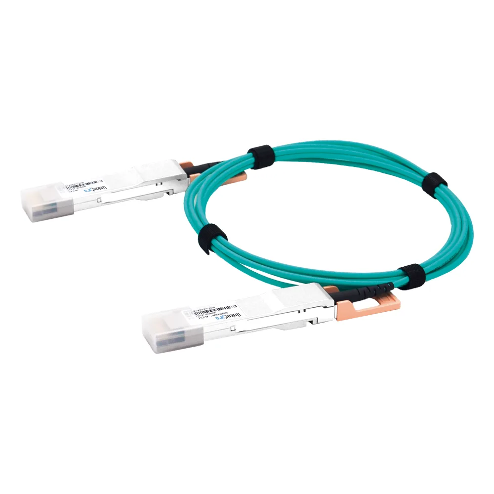 Cable AOC QSFP-DD de 400 Gbps a 400 Gbps / Cable de fibra óptica Activo / Longitud: 1 metro