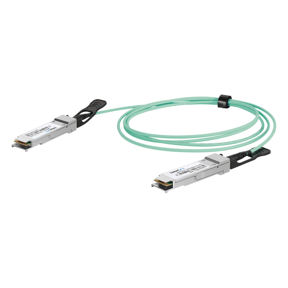 Cable AOC QSFP28 de 100 Gbps a 100 Gbps / Cable de fibra óptica Activo / Longitud: 1 metro