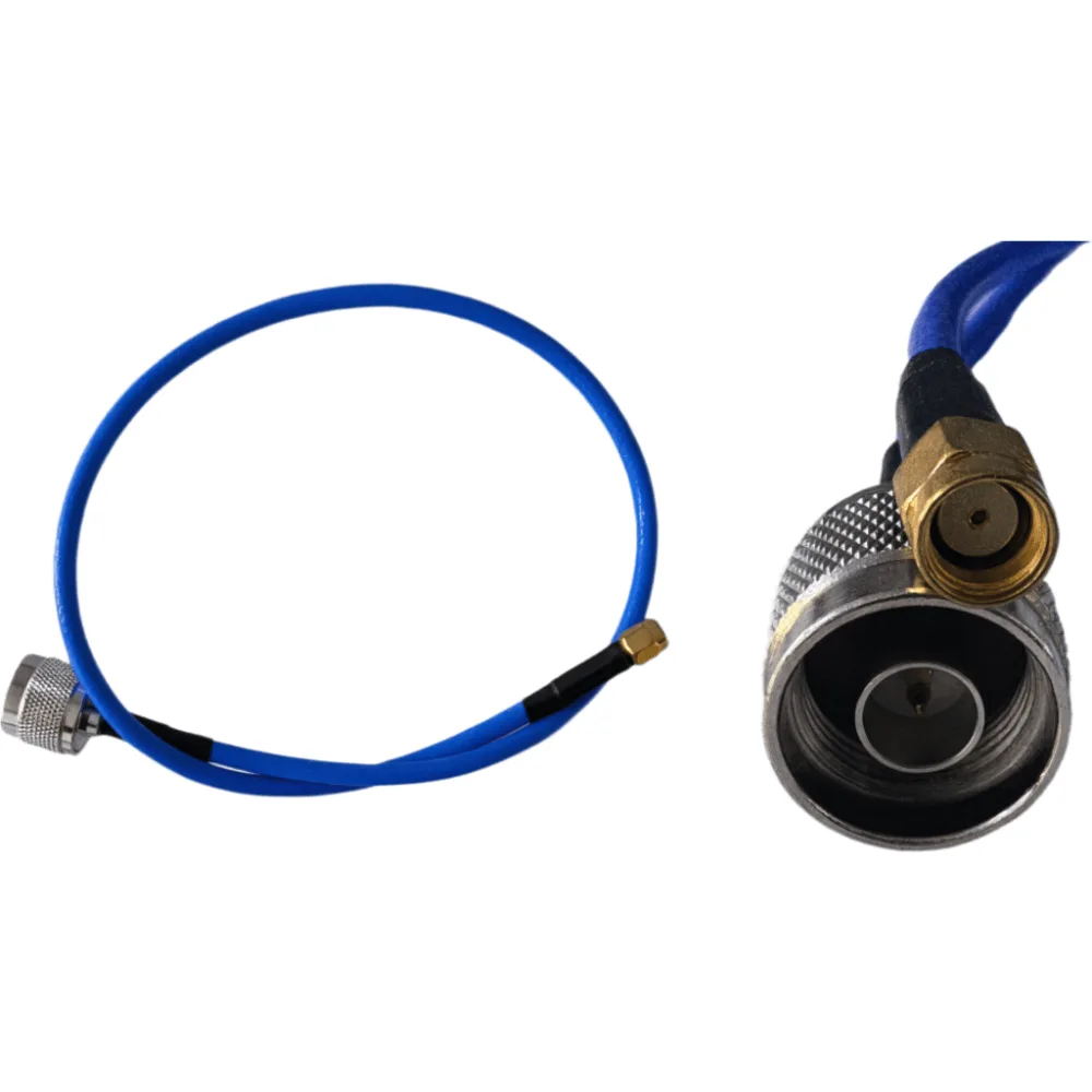 Cable Coaxial de Baja Pérdida / Jumper 50 cm / N - RPSMA / 50 Ohm / DC - 6 GHz / VSWR ≤1.25 / Baja Atenuación / Cubierta Azul / IEC 60169