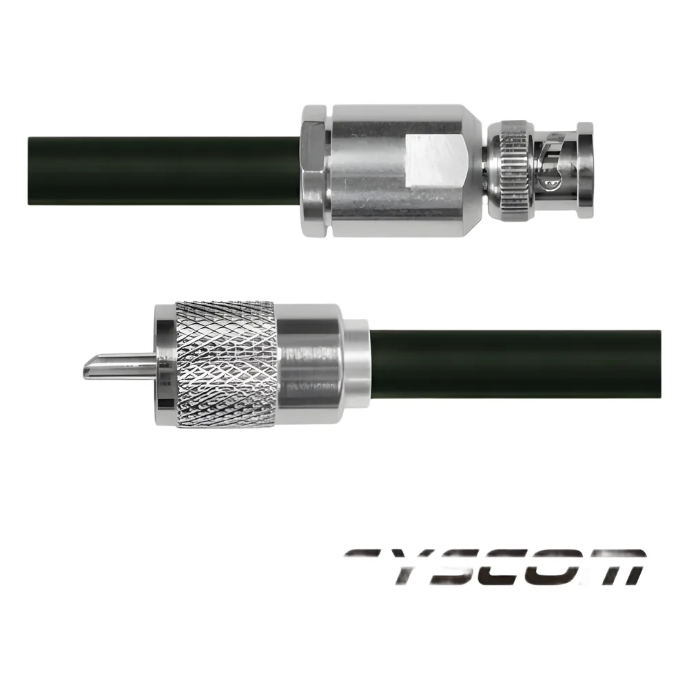 Cable Coaxial RG-214/U de 110 cm (43.31 pulgadas), con Conectores BNC Macho a UHF Macho (PL-259).