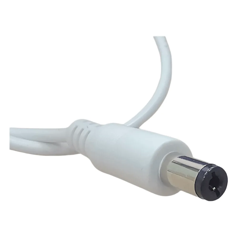 Cable con Conector Macho (Pigtail) | Forro Blanco |  Alimentación para Vcc con Puntas Libres | Polarizado | Largo 22 cm (8.66 Pulgadas) / Calibre 22AWG. – vista 4