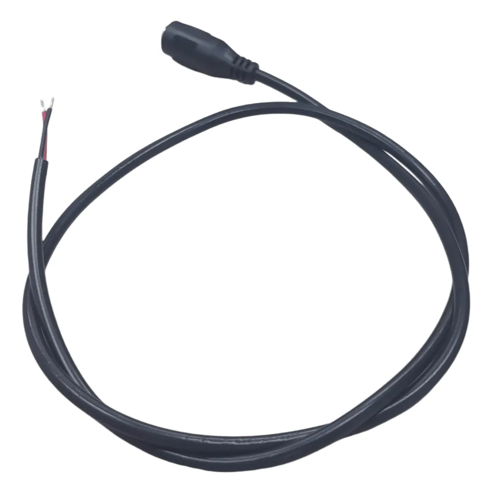 Cable con Conector Macho (Pigtail) / Forro Negro | Alimentación para Vcc con Puntas Libres | Polarizado | Largo 22 cm (8.66 Pulgadas) | Calibre 22AWG. – vista 2