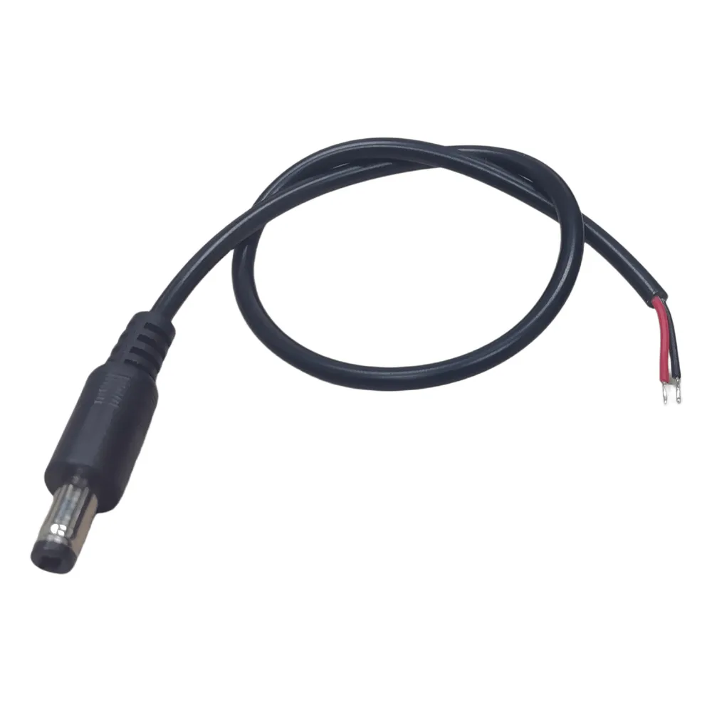 Cable con Conector Macho (Pigtail)  | Forro negro | Alimentación para Vcc con Puntas Libres / Polarizado / Largo 22 cm (8.66 Pulgadas) / Calibre 22AWG. – vista 3