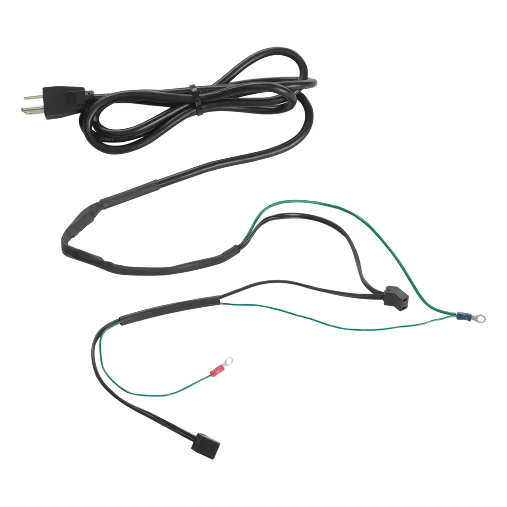 Cable de alimentación con Termostato Integrado para Ventiladores / 1.8 m (5.9 ft) / 115V / 10A / Cobre / Negro / 2 Conectores para Ventiladores