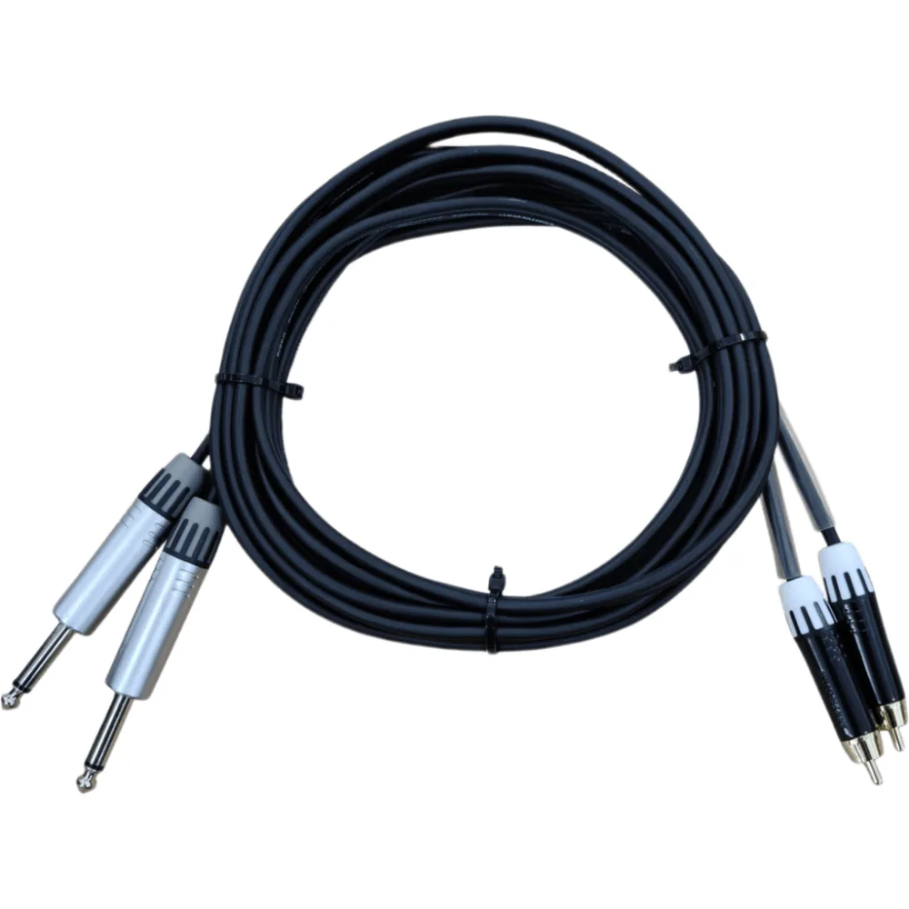 Cable de Audio | 2 Conectores 1/4 a 2 RCA Macho | Longitud 5m | Conector Seetronic MT380 - MP2X