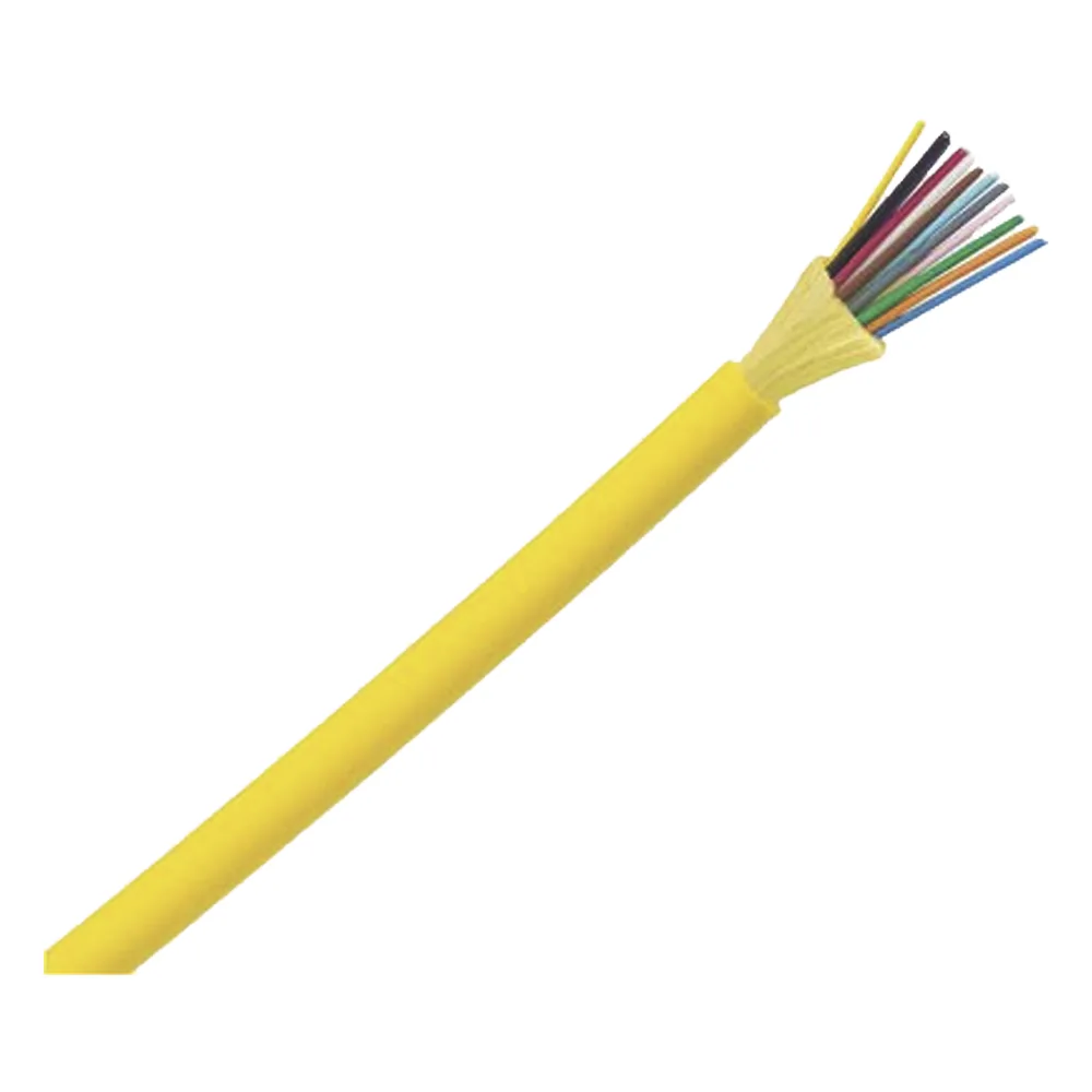 Cable de Fibra Óptica de 12 Hilos, Monomodo OS2 9/125, Interior, Tight Buffer 900um, No Conductiva (Dieléctrica), LSZH, Precio Por Metro