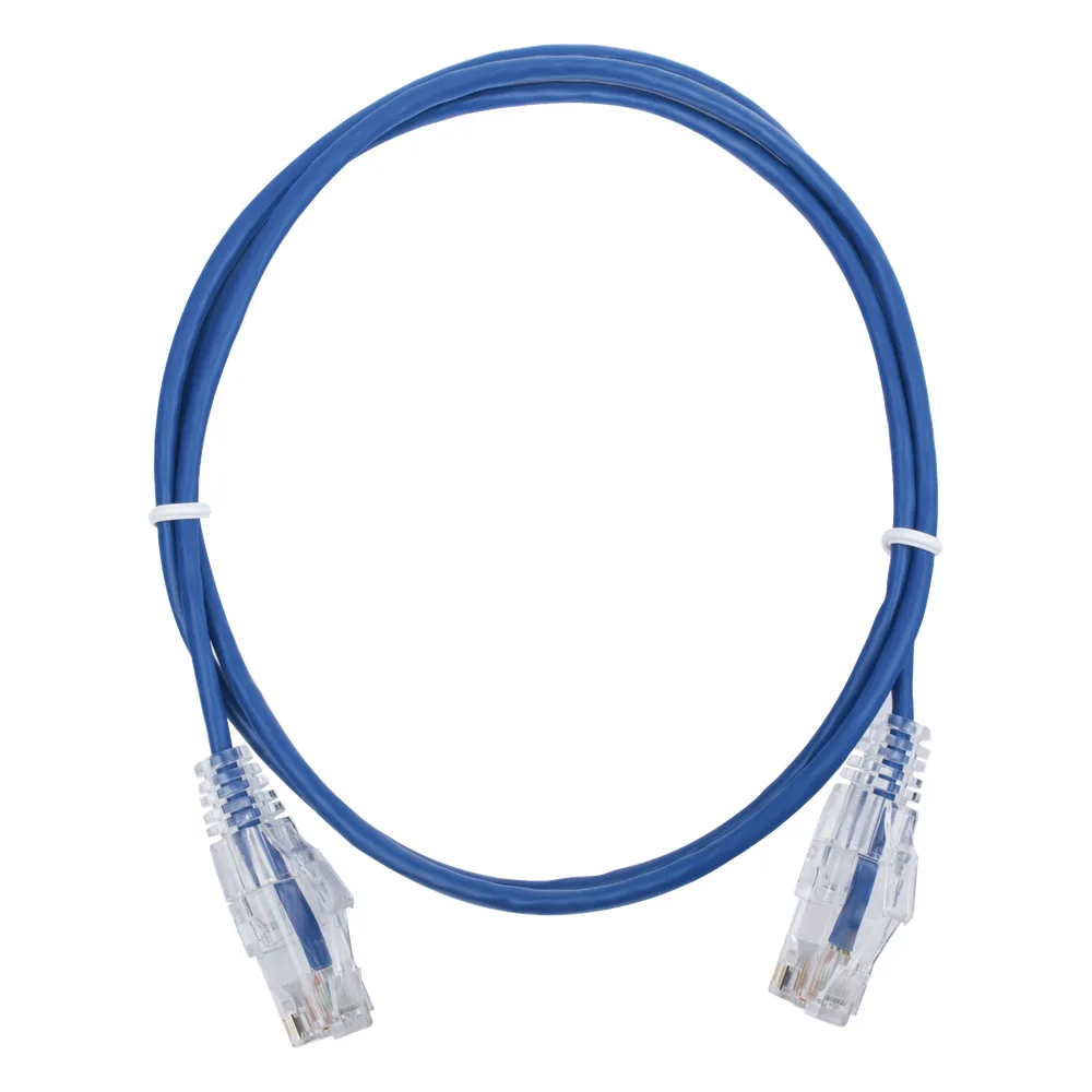 Cable de Parcheo Slim UTP Cat6 - 1 Metro (3.28 Pies), Azul, Diámetro Reducido (28 AWG)