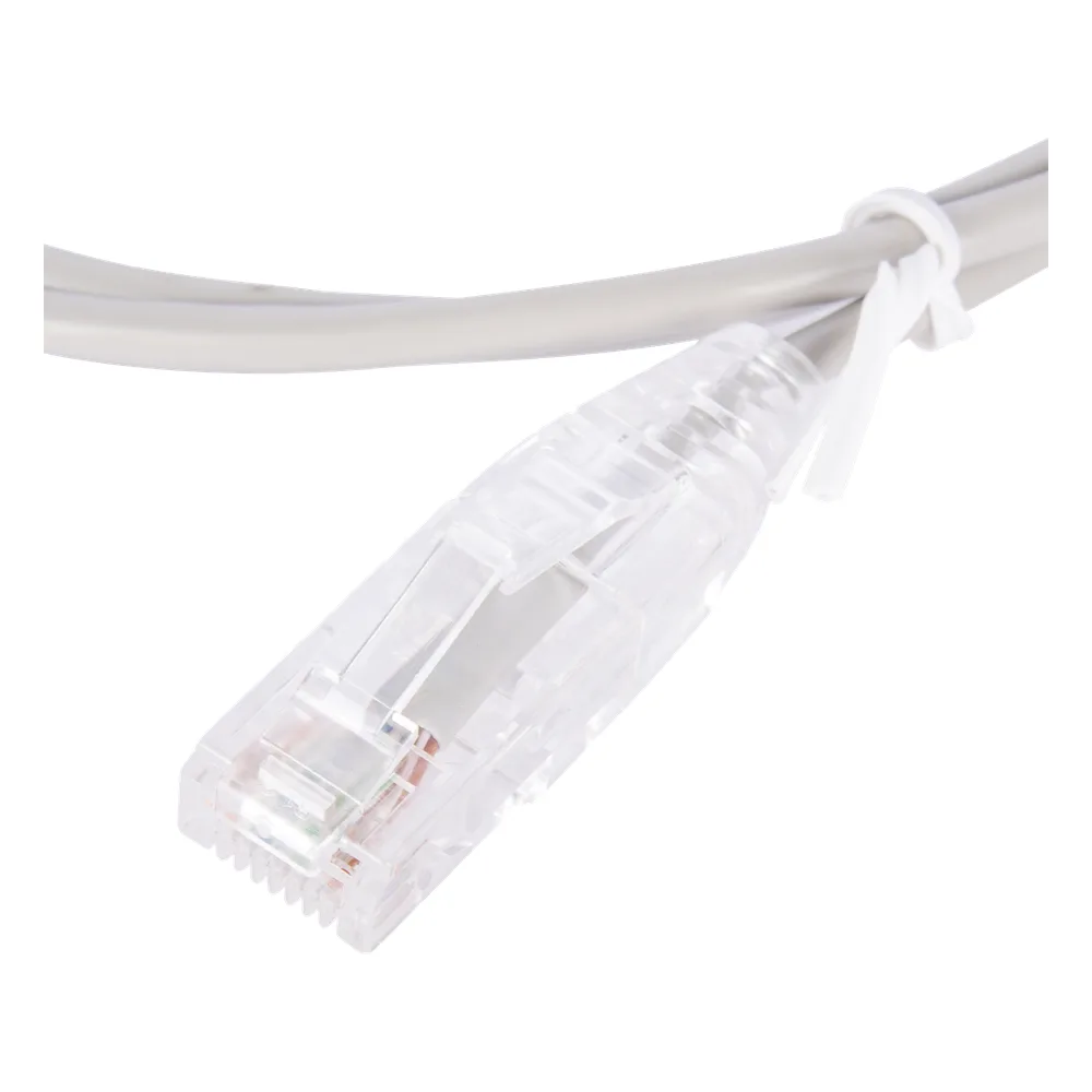 Cable de Parcheo Slim UTP Cat6 - 1 Metro (3.28 Pies), Gris, Diámetro Reducido (28 AWG) – vista 3
