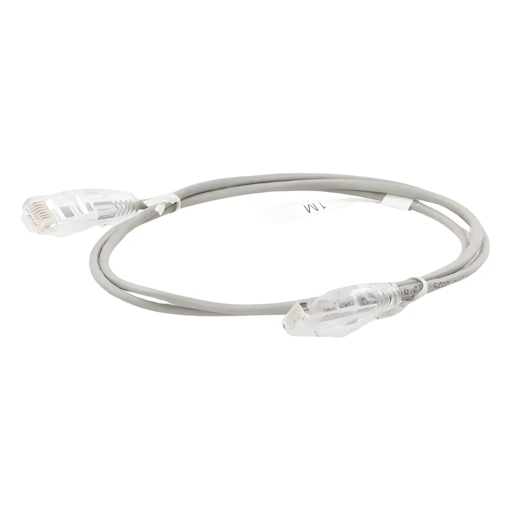 Cable de Parcheo Slim UTP Cat6 - 1 Metro (3.28 Pies), Gris, Diámetro Reducido (28 AWG) – vista 6