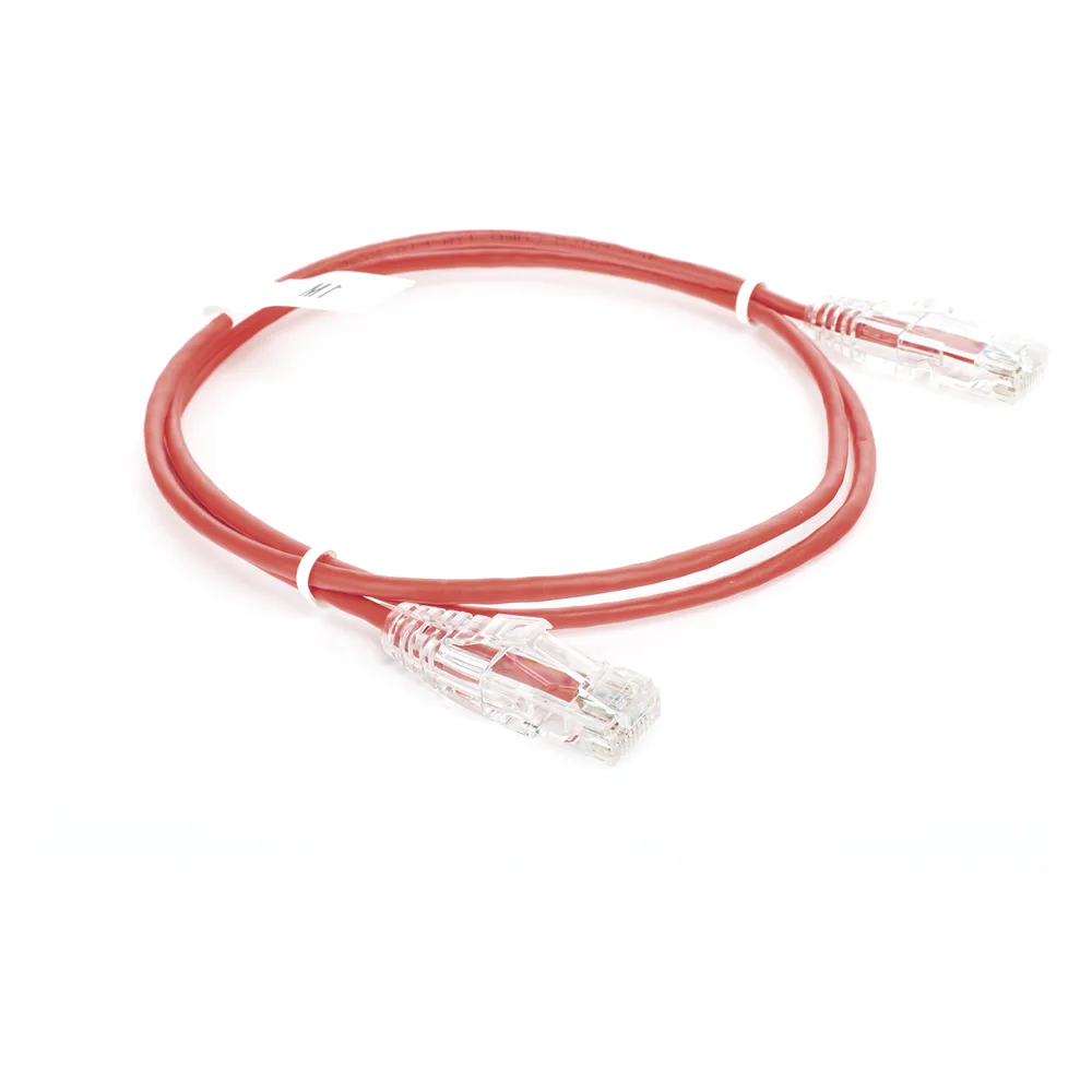 Cable de Parcheo Slim UTP Cat6 - 1 Metro (3.28 Pies), Rojo, Diámetro Reducido (28 AWG) – vista 3