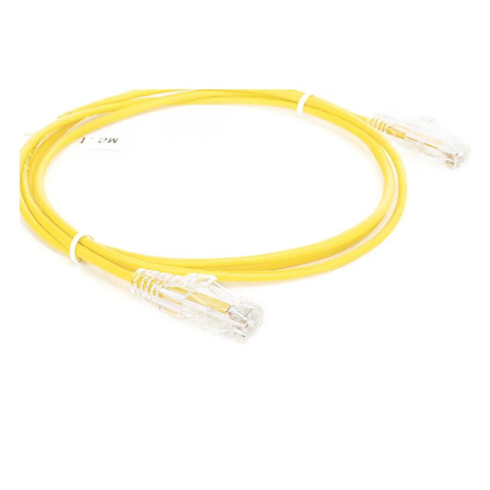 Cable de Parcheo Slim UTP Cat6 - 1.5 Metros (4.92 Pies) Amarillo Diámetro Reducido (28 AWG) – vista 3