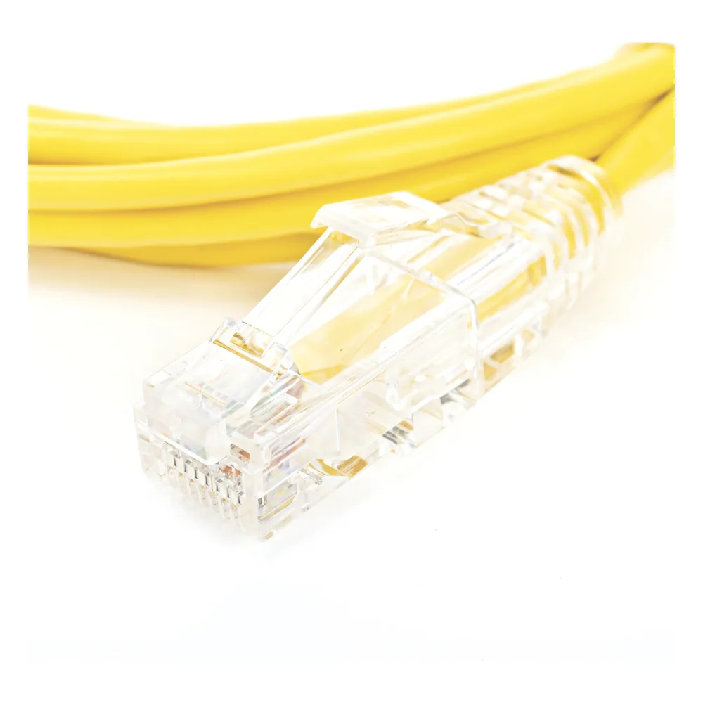Cable de Parcheo Slim UTP Cat6 - 1.5 Metros (4.92 Pies) Amarillo Diámetro Reducido (28 AWG) – vista 5