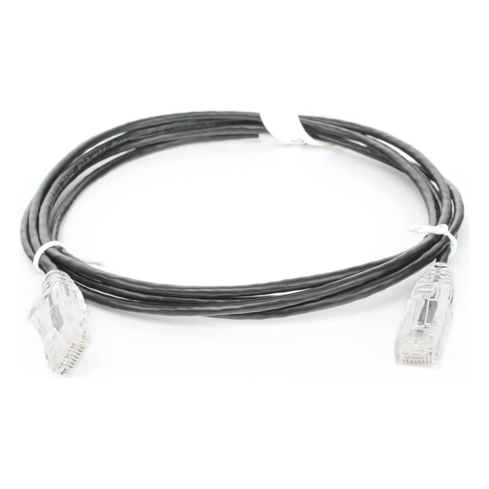 Cable de Parcheo Slim UTP Cat6 - 1.5 Metros (4.92 Pies) Negro Diámetro Reducido (28 AWG) – vista 2