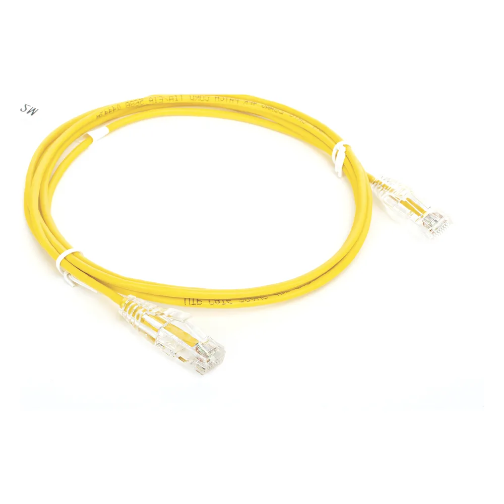 Cable de Parcheo Slim UTP Cat6 - 2 Metros (6.56 Pies) Amarillo Diámetro Reducido (28 AWG) – vista 3