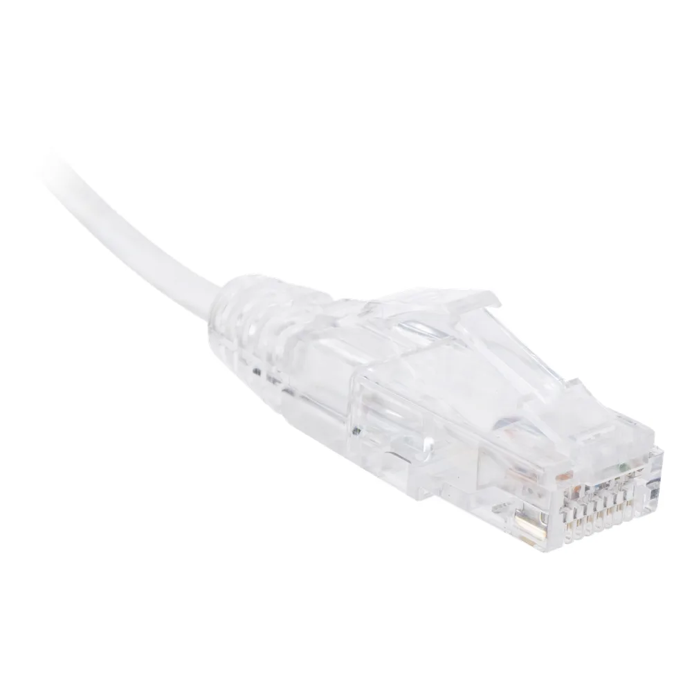 Cable de Parcheo Slim UTP Cat6 - 30 cm (11.81 Pulgadas) Blanco, Diámetro Reducido (28 AWG) – vista 2