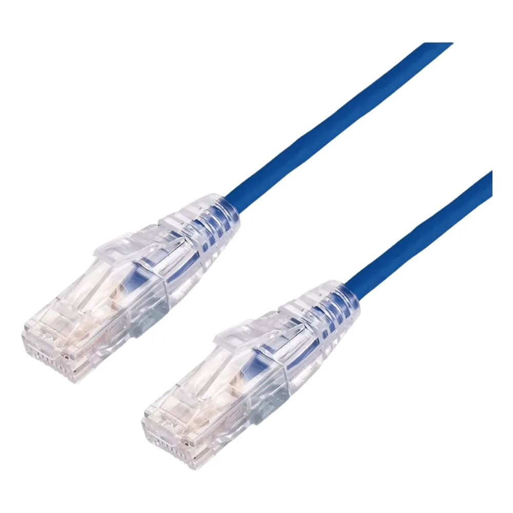 Cable de Parcheo Slim UTP Cat6A - 1 Metro (3.28 Pies) Azul, Diámetro Reducido (28 AWG)