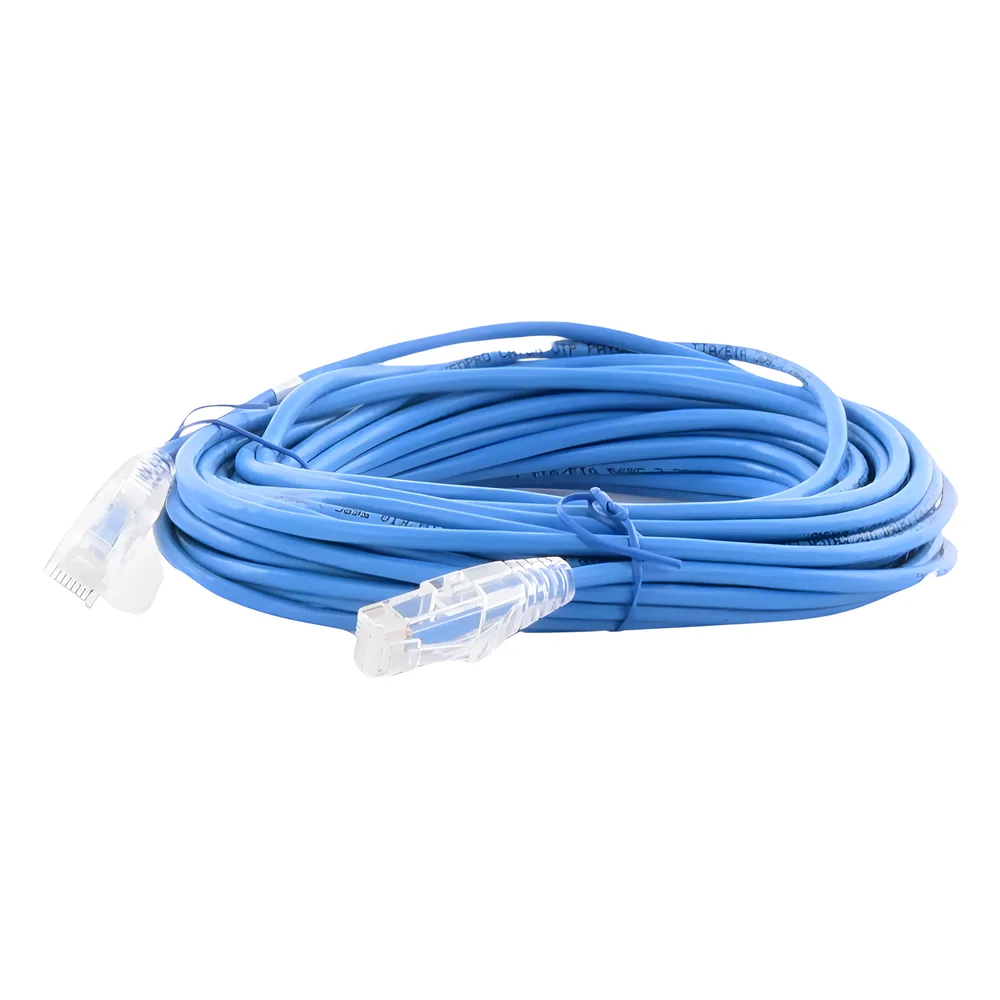 Cable de Parcheo Slim UTP Cat6A - 10 Metros (32.81 Pies) Azul, Diámetro Reducido (28 AWG) – vista 2