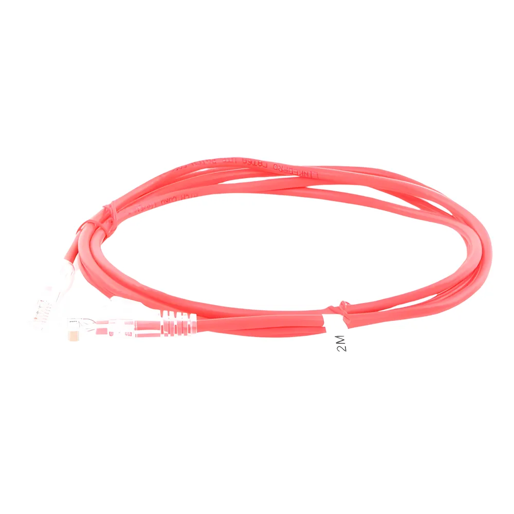 Cable de Parcheo Slim UTP Cat6A - 2 Metros (6.56 Pies) Rojo, Diámetro Reducido (28 AWG) – vista 3