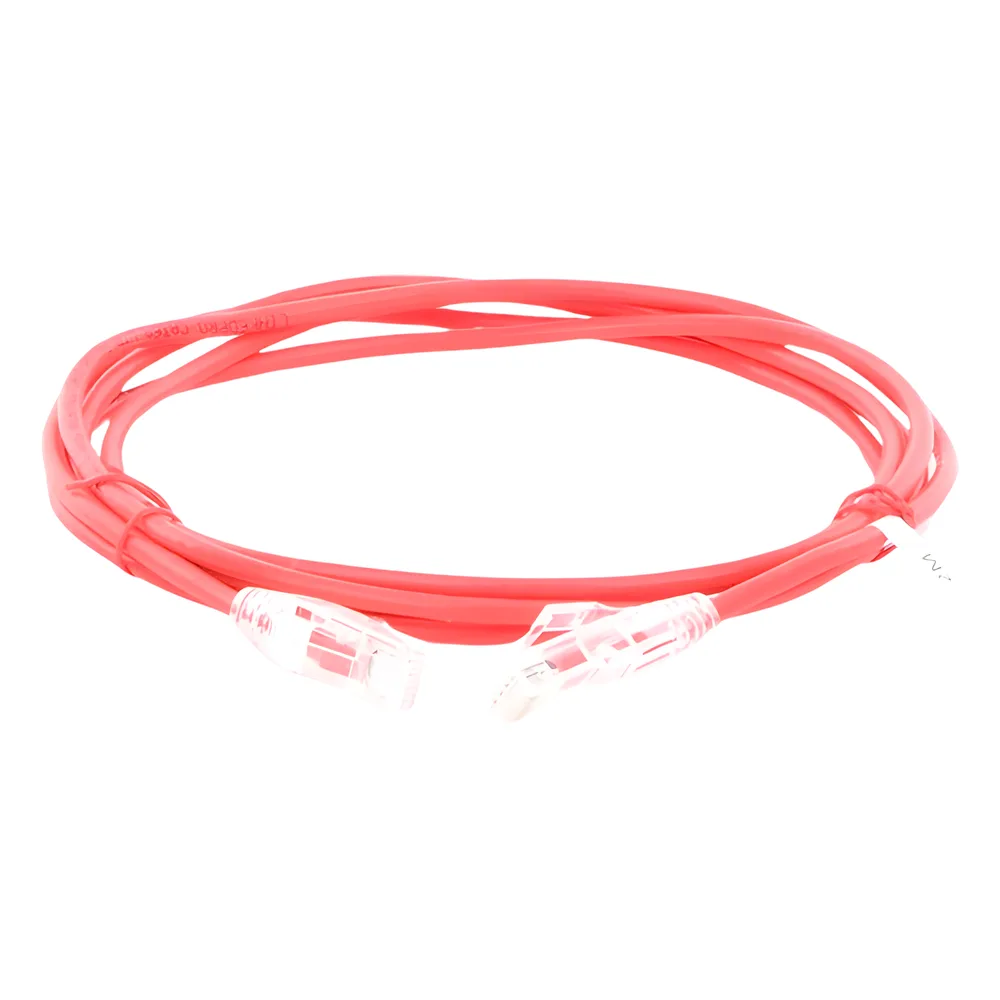 Cable de Parcheo Slim UTP Cat6A - 2 Metros (6.56 Pies) Rojo, Diámetro Reducido (28 AWG) – vista 4